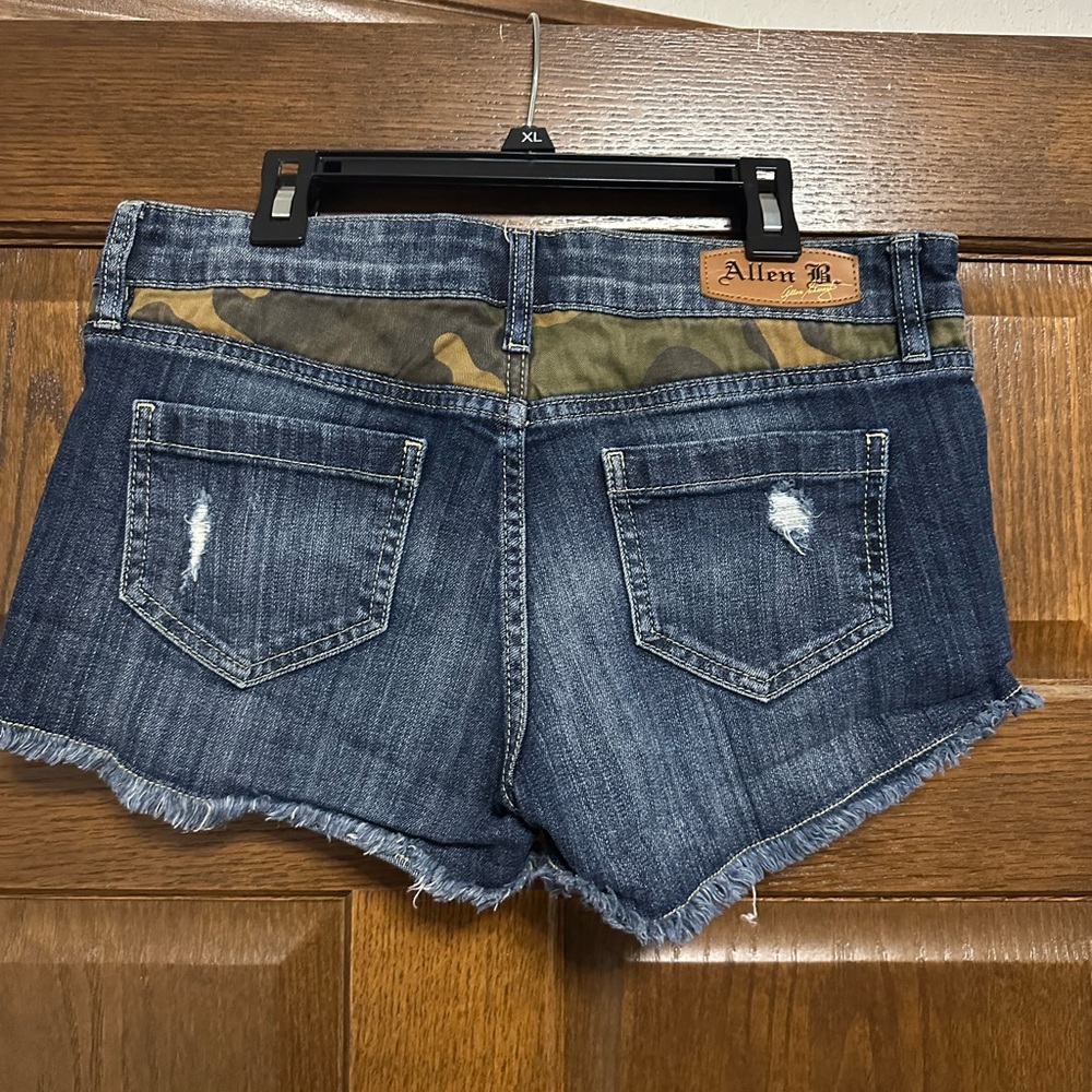 Allen B. By Allen Schwartz Blue Jean Shorts with Distressed Details